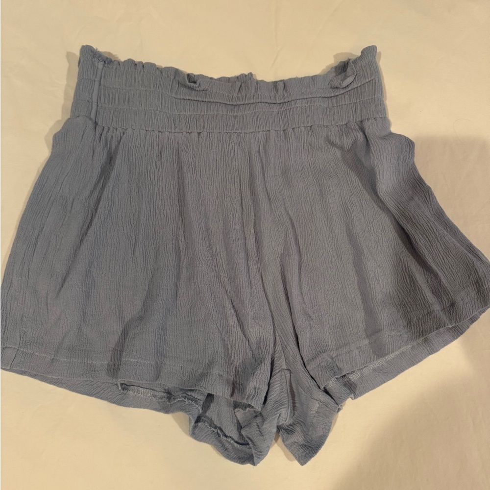 light blue shorts
